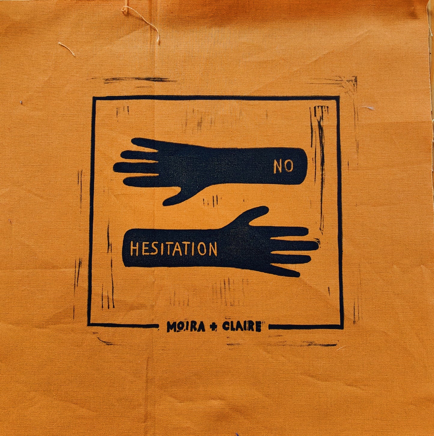 'no hesitation' Fabric Print